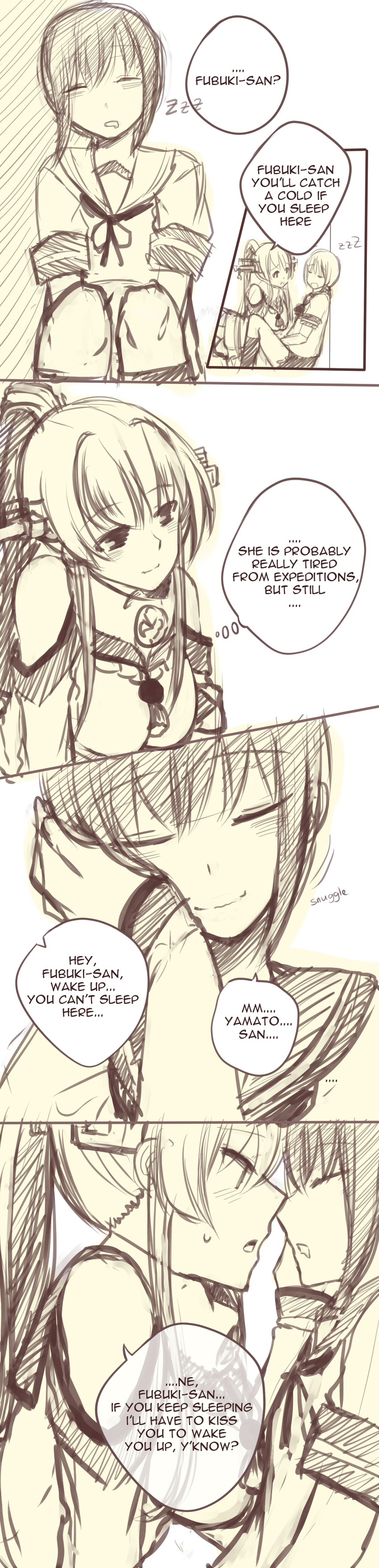 fubuki and yamato (kantai collection) drawn by hinagi_(fox_priest)