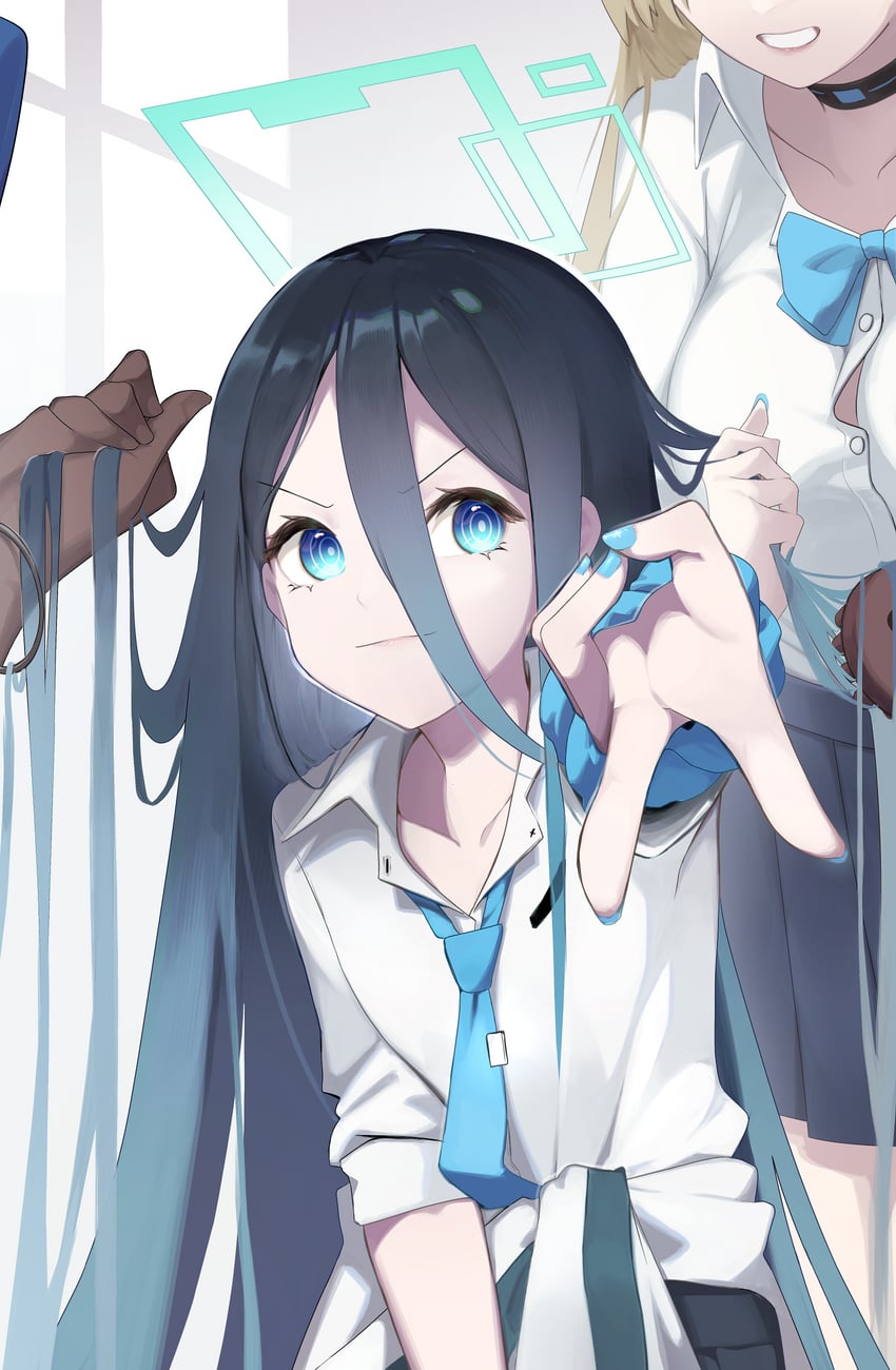 asuna, aris, and karin (blue archive) drawn by n_sol