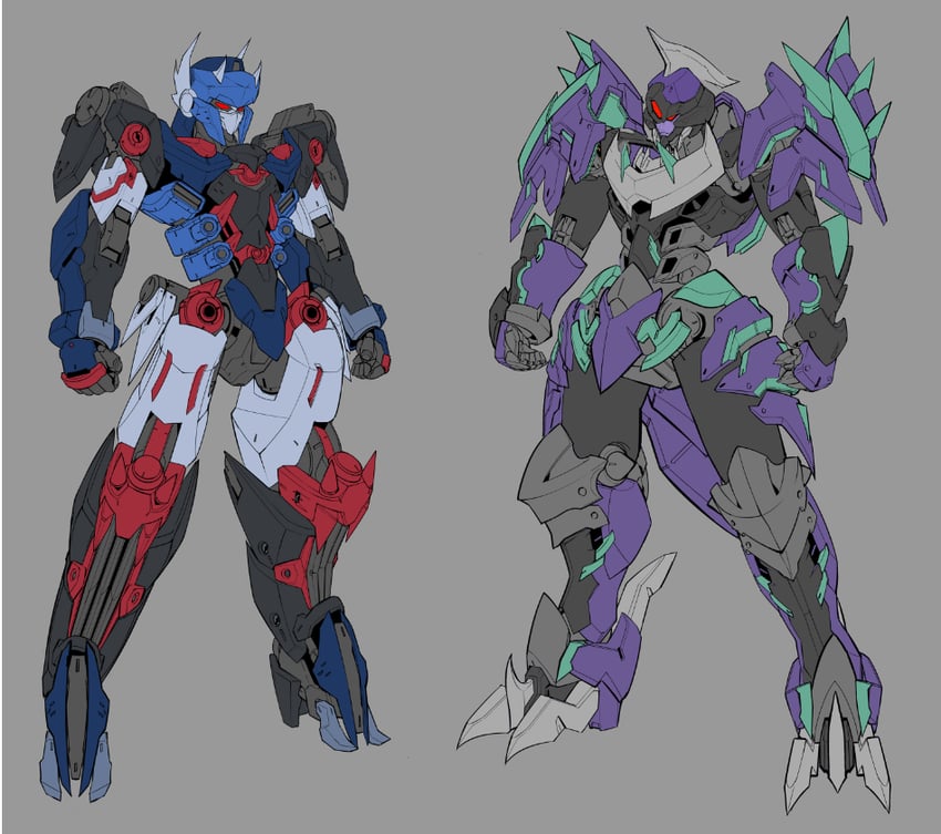 megatron, optimus primal, and megatron (transformers and 2 more) drawn by lingch