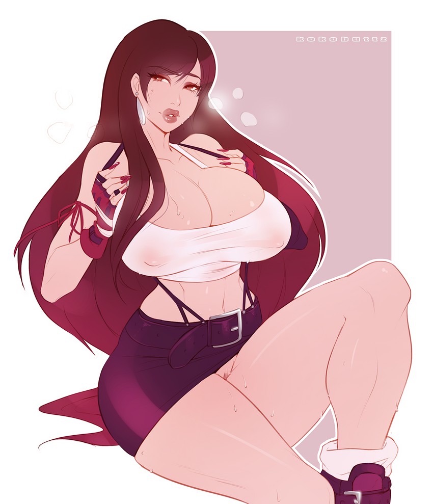 tifa lockhart (final fantasy and 1 more) drawn by kokobuttz