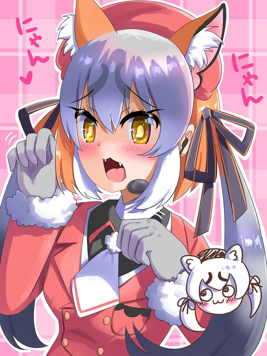 island fox and kanihai (kemono friends and 1 more) drawn by 3abw2