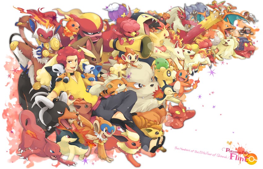 charizard, lopunny, cyndaquil, charmander, flareon, and 32 more (pokemon and 1 more) drawn by azurebloom