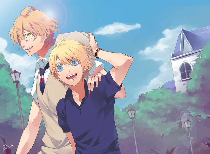 kurusu shou and shinomiya natsuki (uta no prince-sama) drawn by aura_(ion)