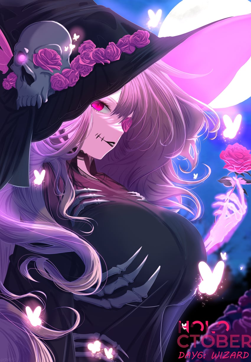 mori calliope (hololive and 1 more) drawn by ellier23