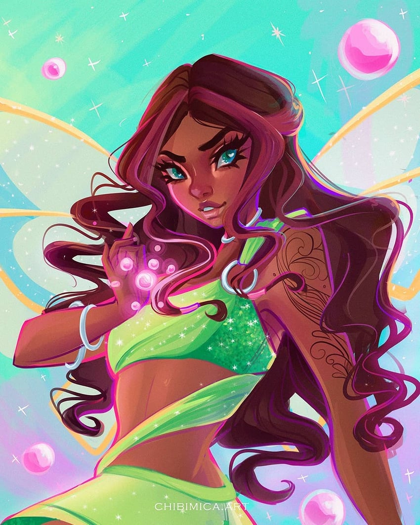 aisha (winx club) drawn by chibimica