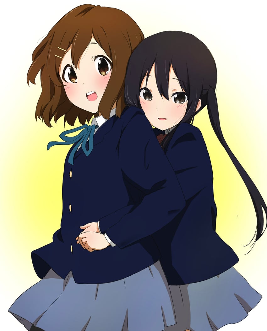 nakano azusa and hirasawa yui (k-on!) drawn by hanamegame_(nekootatu)