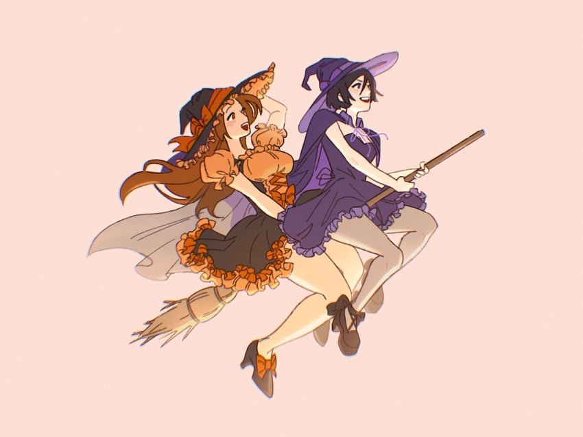 kuchiki rukia and inoue orihime (bleach) drawn by teatimebanter