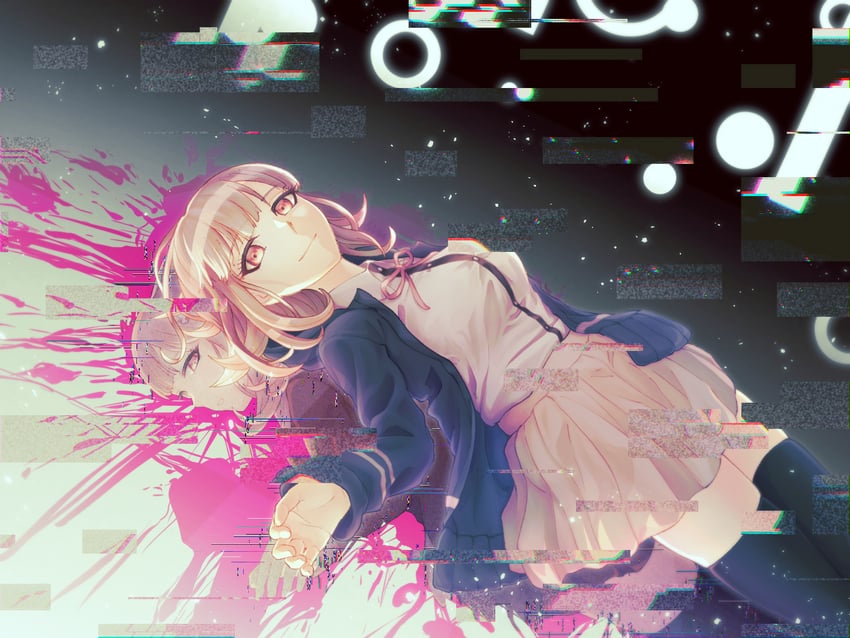 nanami chiaki (danganronpa and 3 more) drawn by nanamyi_(sevens-sea-ai)