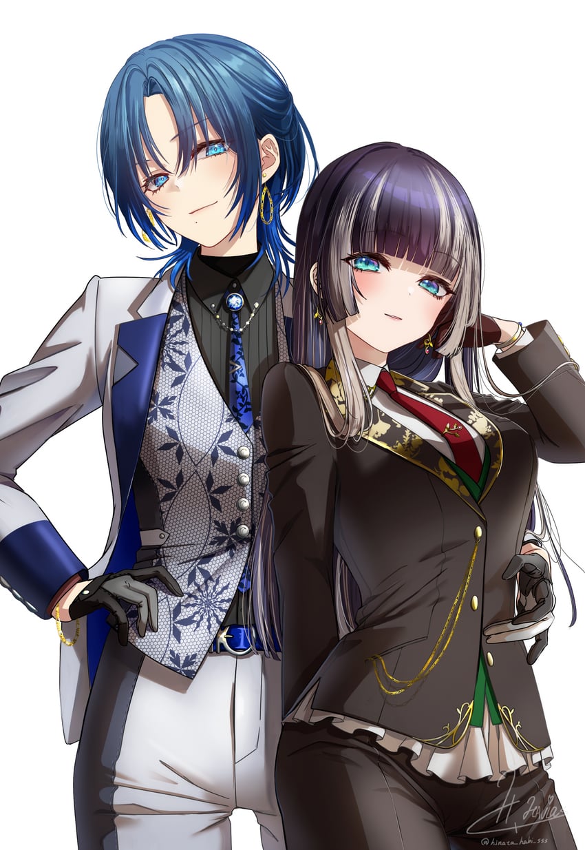 juufuutei raden and hiodoshi ao (hololive and 1 more) drawn by hinata_habi_ss