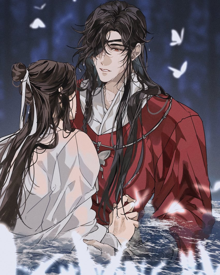 xie lian and hua cheng (tianguan cifu) drawn by ronpu_cooing