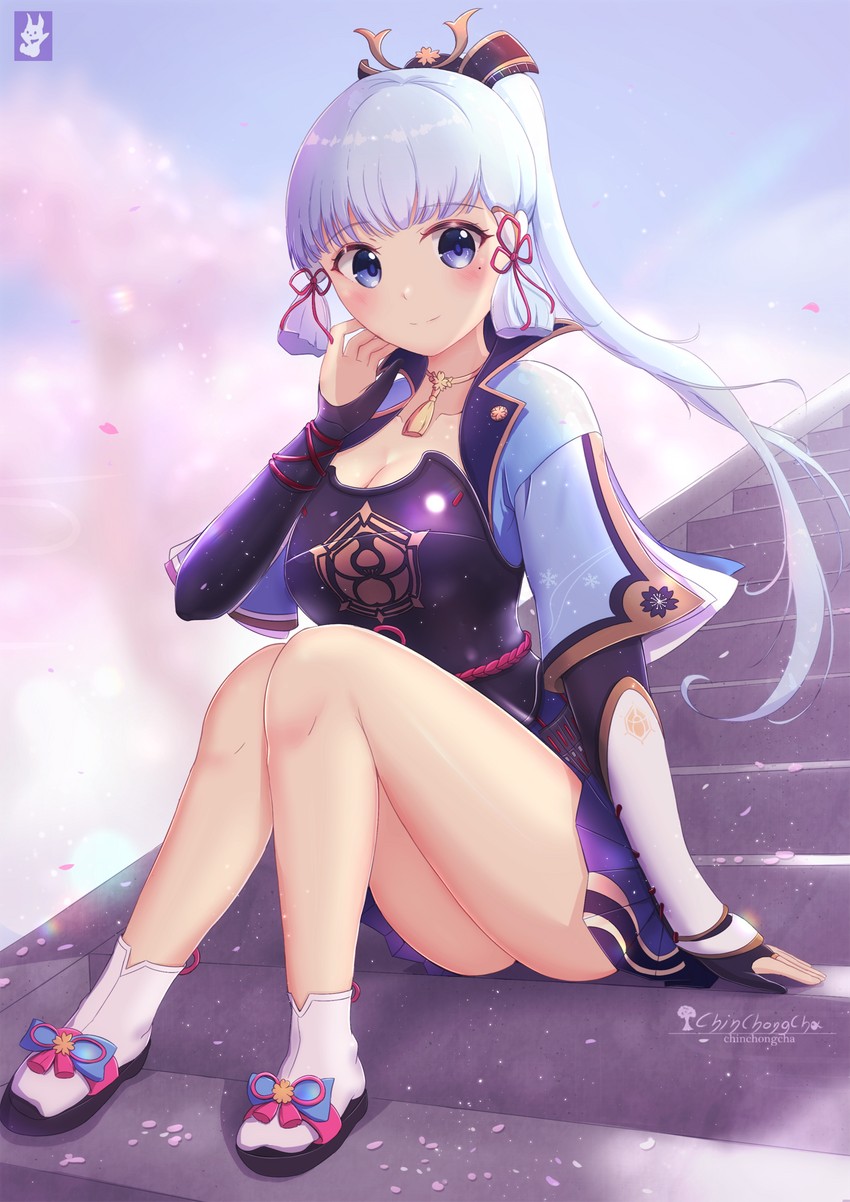 kamisato ayaka (genshin impact) drawn by chinchongcha