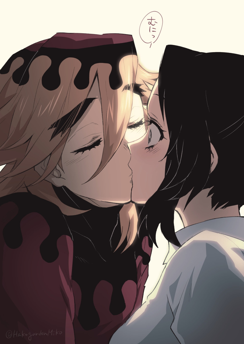 kochou shinobu and douma (kimetsu no yaiba) drawn by hamiko_(hakogardenmiko)