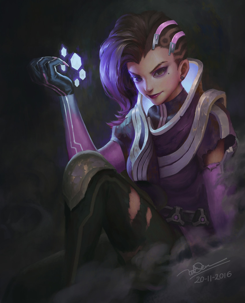 sombra (overwatch and 1 more) drawn by dao_trong_le