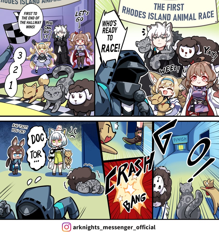 doctor, amiya, suzuran, kal'tsit, eyjafjalla, and 2 more (arknights) drawn by hm_(hmongt)