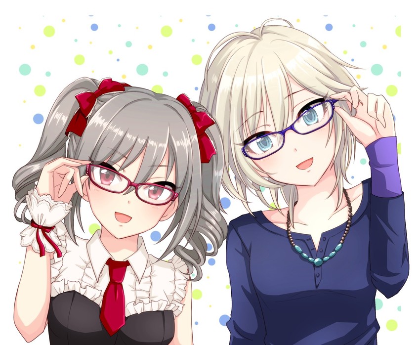 kanzaki ranko and anastasia (idolmaster and 1 more) drawn by popon_ta