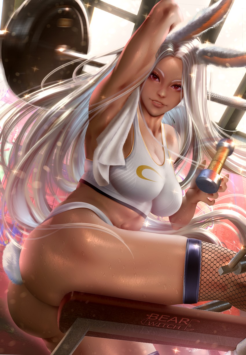 mirko (boku no hero academia) drawn by bearwitch