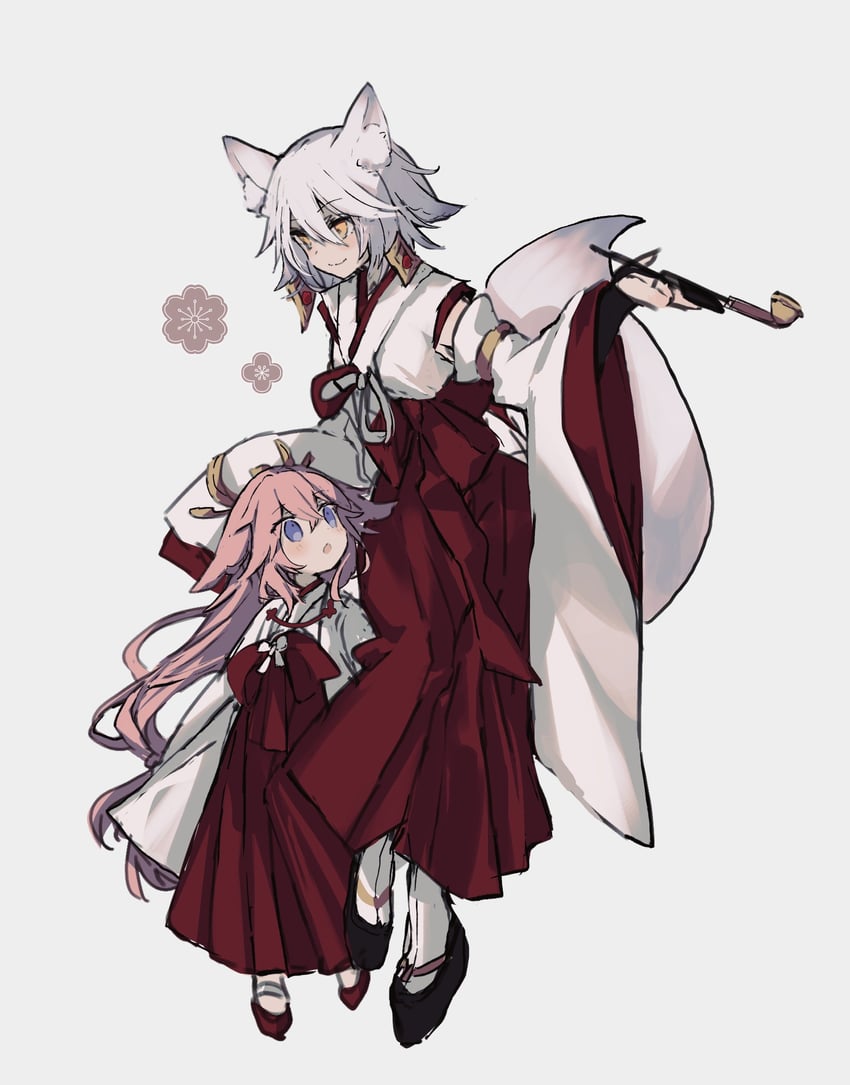 yae miko and kitsune saiguu (genshin impact) drawn by merry-san | Danbooru