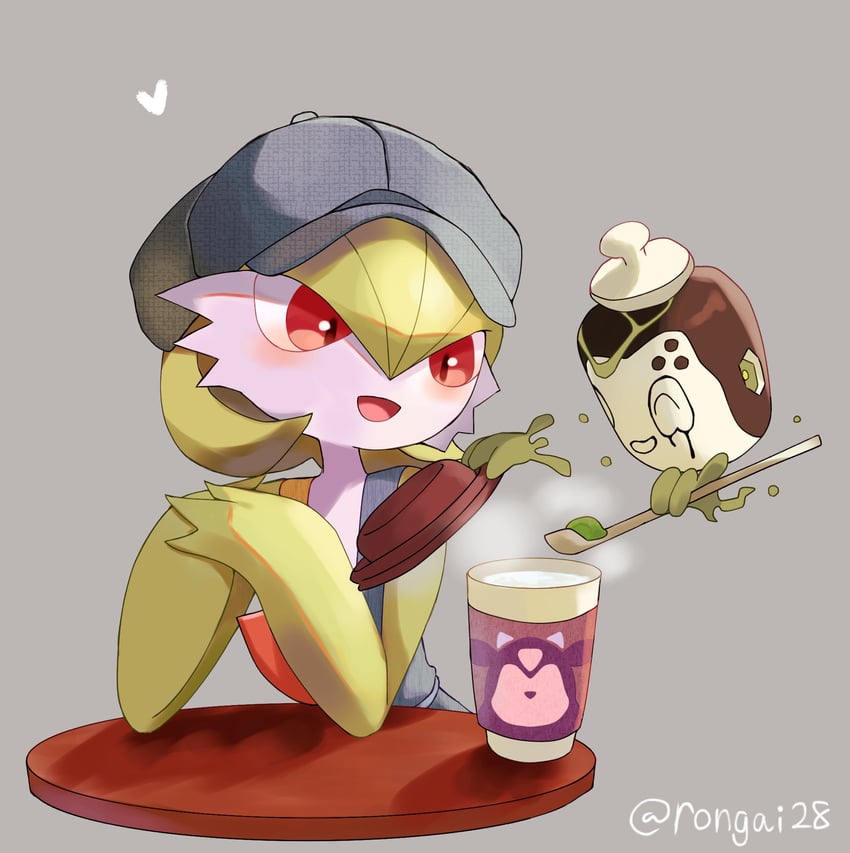 gardevoir, miltank, and poltchageist (pokemon and 1 more) drawn by rongai28