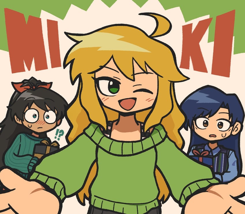 hoshii miki, kisaragi chihaya, and ganaha hibiki (idolmaster and 2 more) drawn by fis_(t83192933)
