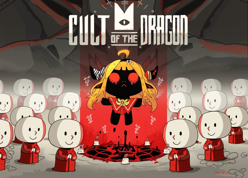 kiryu coco, the lamb, red crown, and ryoushi chicken soup grass big chungus (hololive and 1 more) drawn by kivo