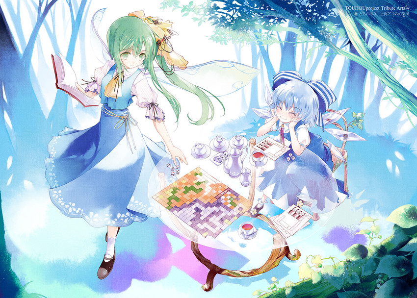 cirno and daiyousei (touhou) drawn by sumi_keiichi