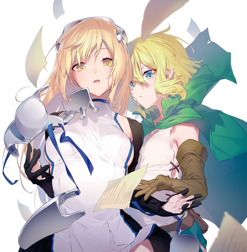 ryu lion and aiz wallenstein (dungeon ni deai wo motomeru no wa machigatteiru darou ka) drawn by nilitsu