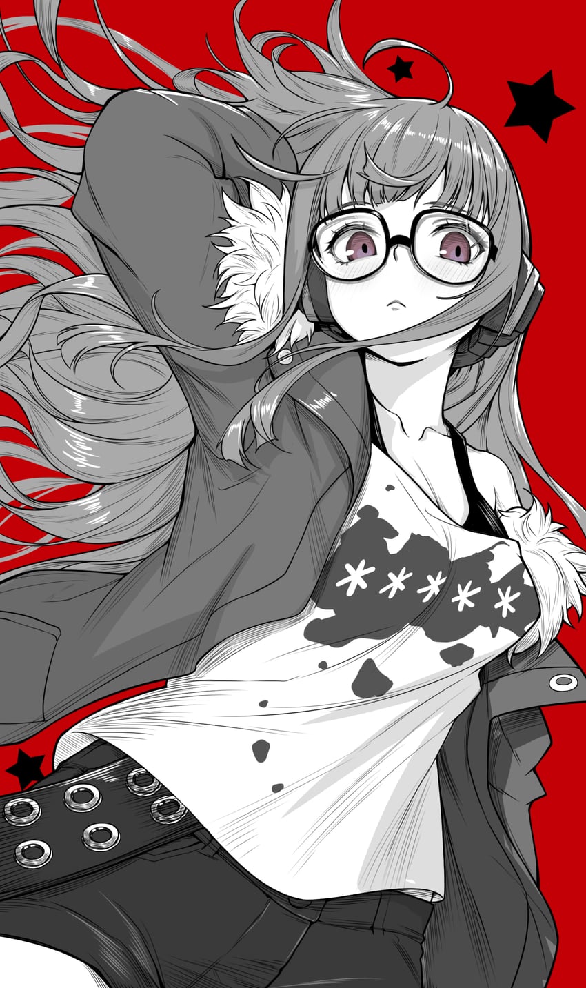 sakura futaba (persona and 1 more) drawn by birkai