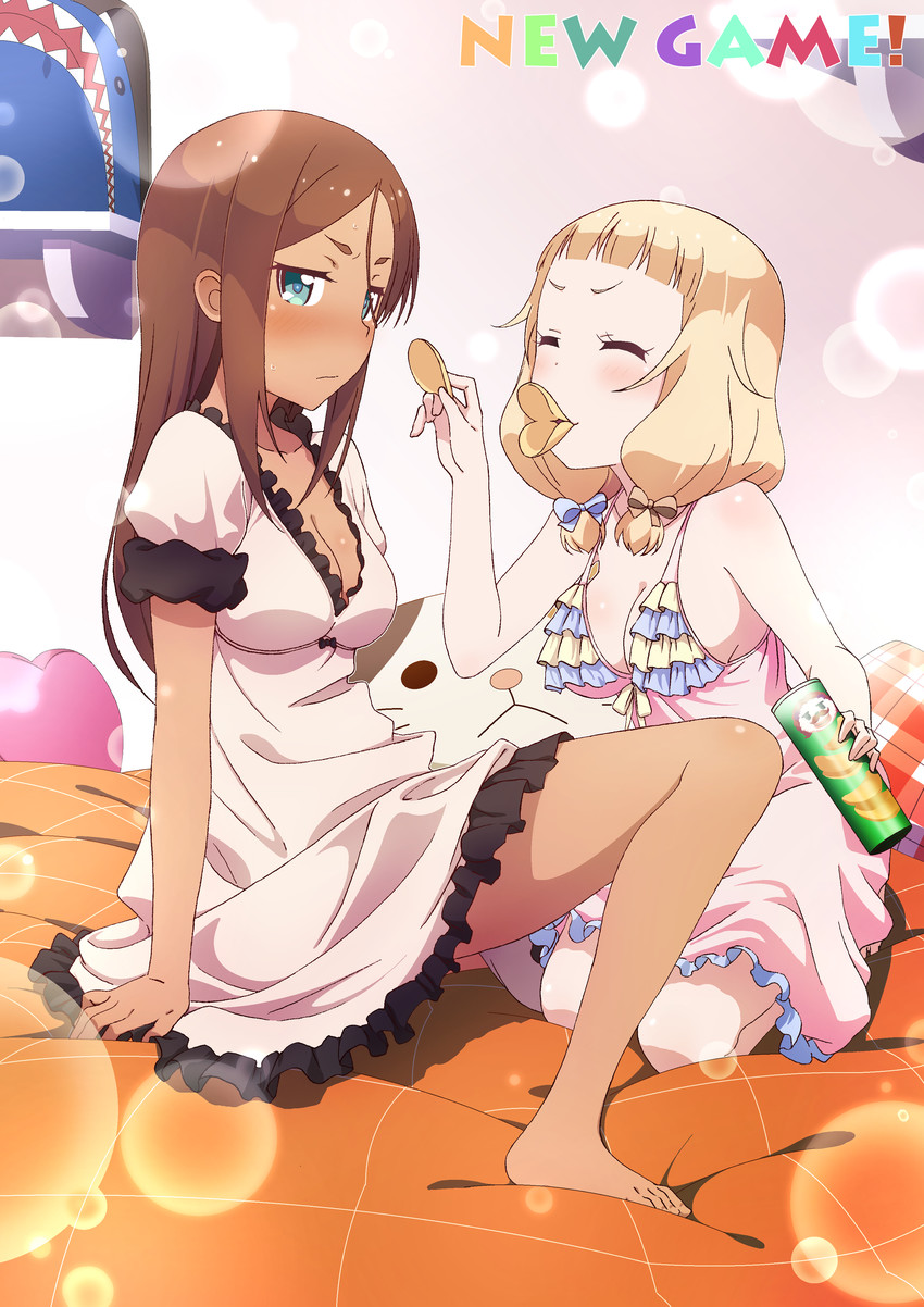 sakura nene, ahagon umiko, and julius pringles (new game! and 1 more) drawn by makicha_(sasurainopink)