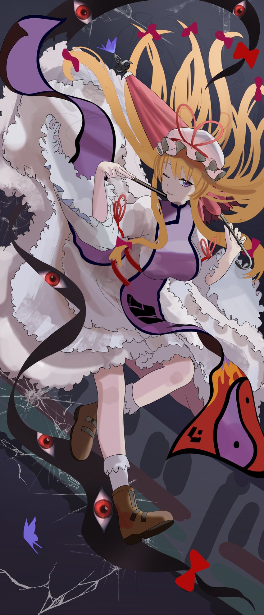 yakumo yukari (touhou) drawn by silvertsuki