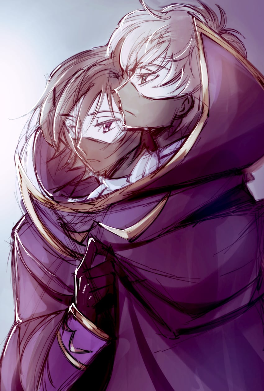 lelouch vi britannia, kururugi suzaku, and zero (code geass) drawn by hougu_(hougu_kmh)