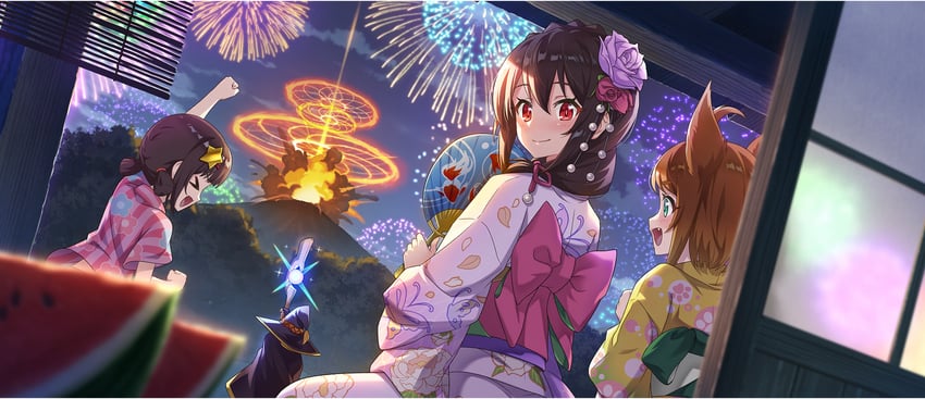 megumin, yunyun, komekko, and miia (kono subarashii sekai ni shukufuku wo! and 1 more)