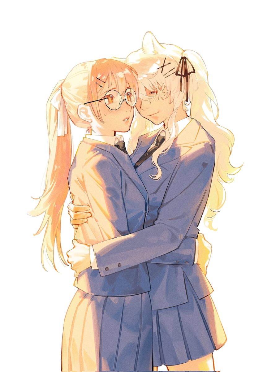 player character and sydney (degrees of lewdity) drawn by froventale