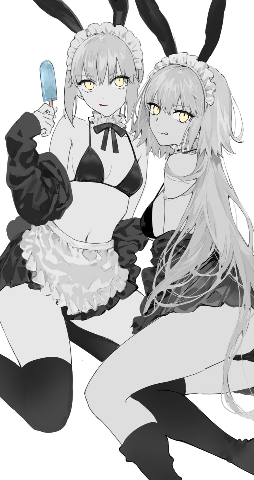 artoria pendragon, jeanne d'arc alter, and saber alter (fate and 1 more) drawn by nipi27