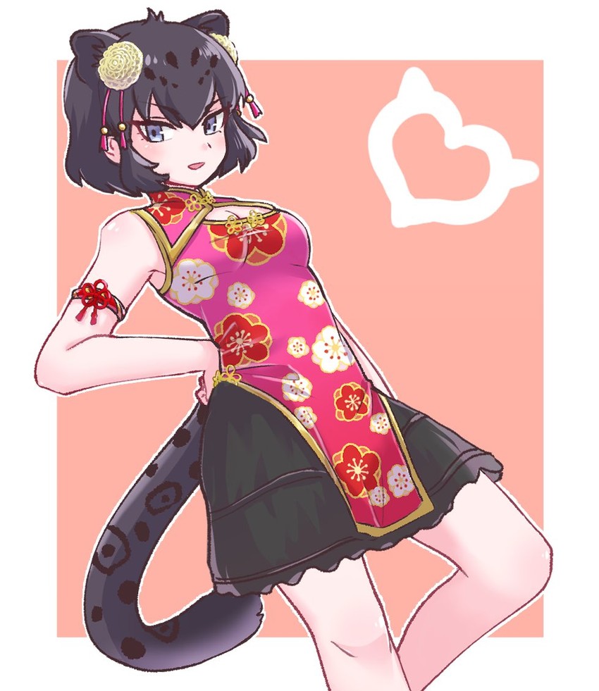 black jaguar (kemono friends and 1 more) drawn by tmtkn1