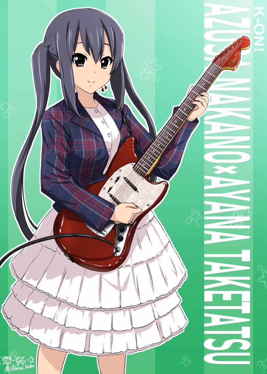 nakano azusa and taketatsu ayana (k-on! and 1 more) drawn by diesel-turbo