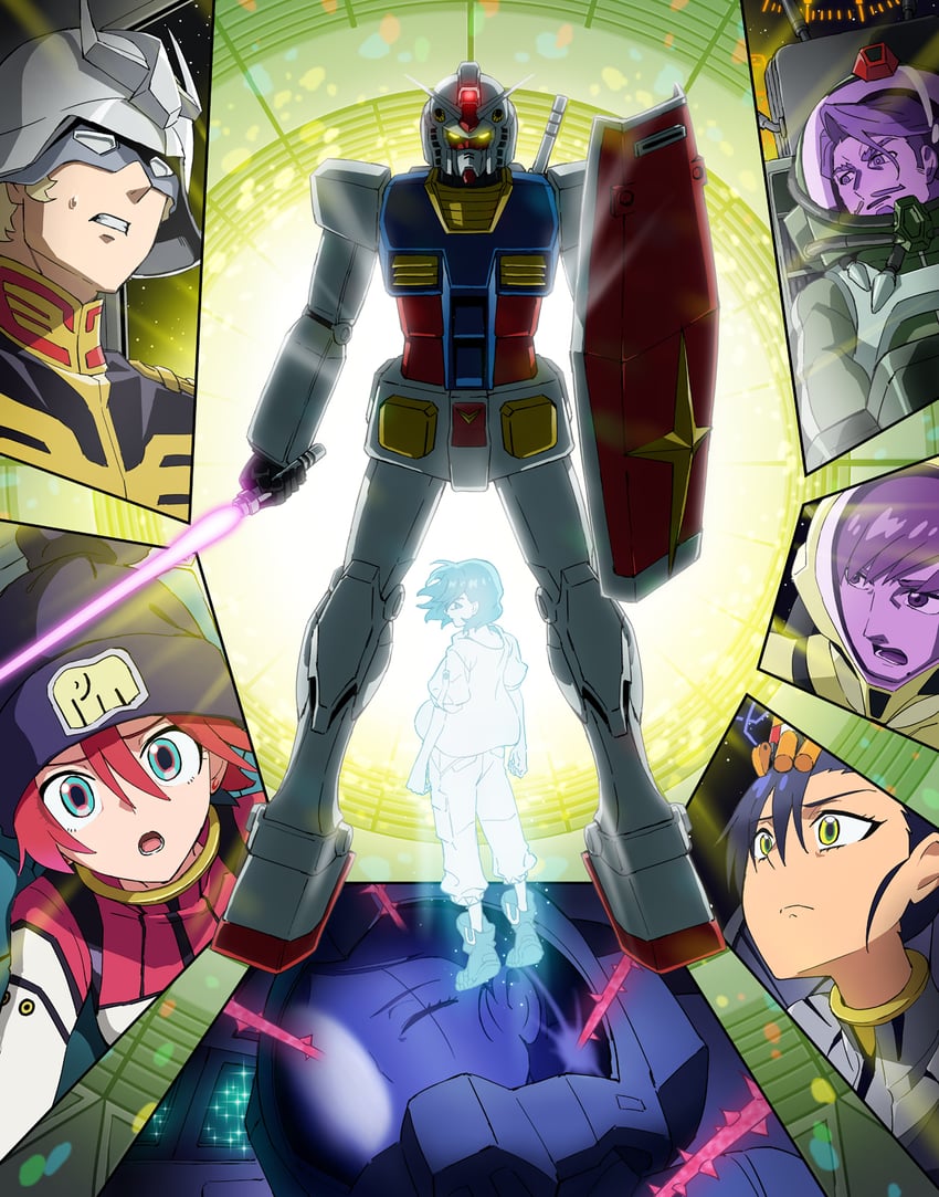 amate yuzuriha, char aznable, shuji ito, rx-78-2 gundam, nyaan, and 4 more (gundam and 1 more) drawn by uemukai_dai