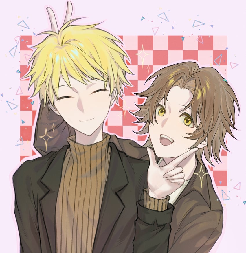 atou haruki and shinano eiji (saibou shinkyoku) drawn by 49neb