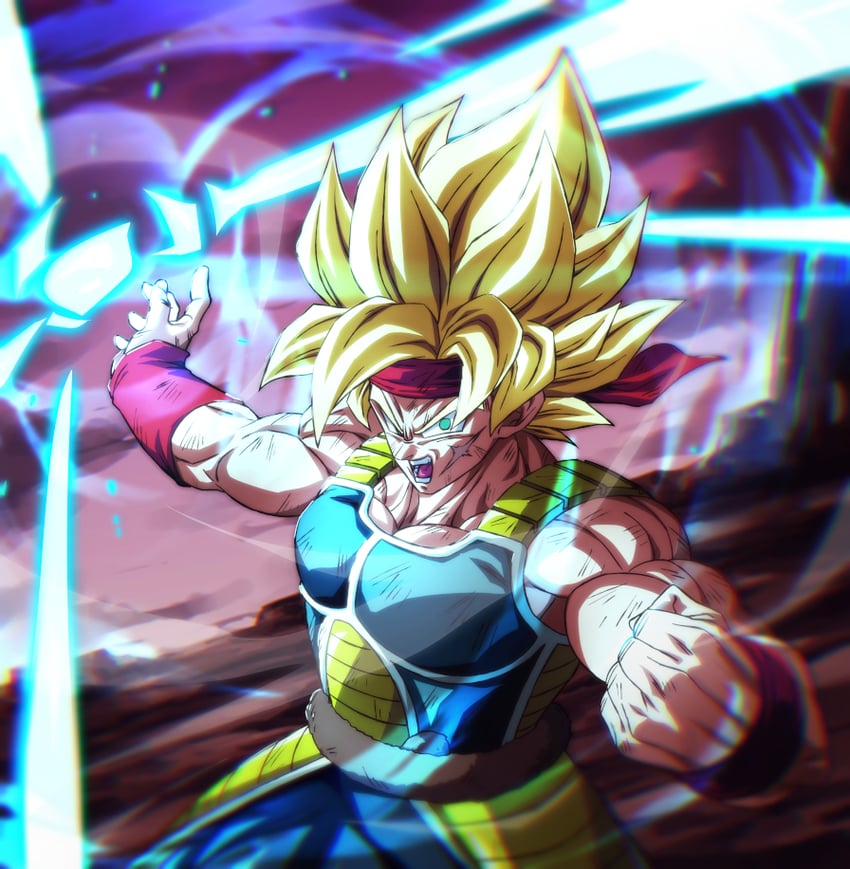 bardock (dragon ball and 1 more) drawn by rom_(20)