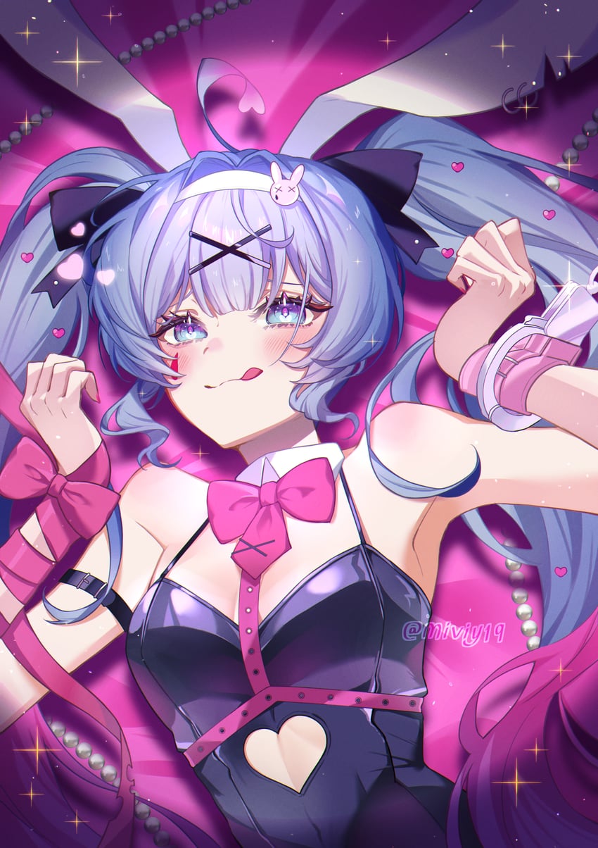 hatsune miku (vocaloid and 1 more) drawn by miviy19