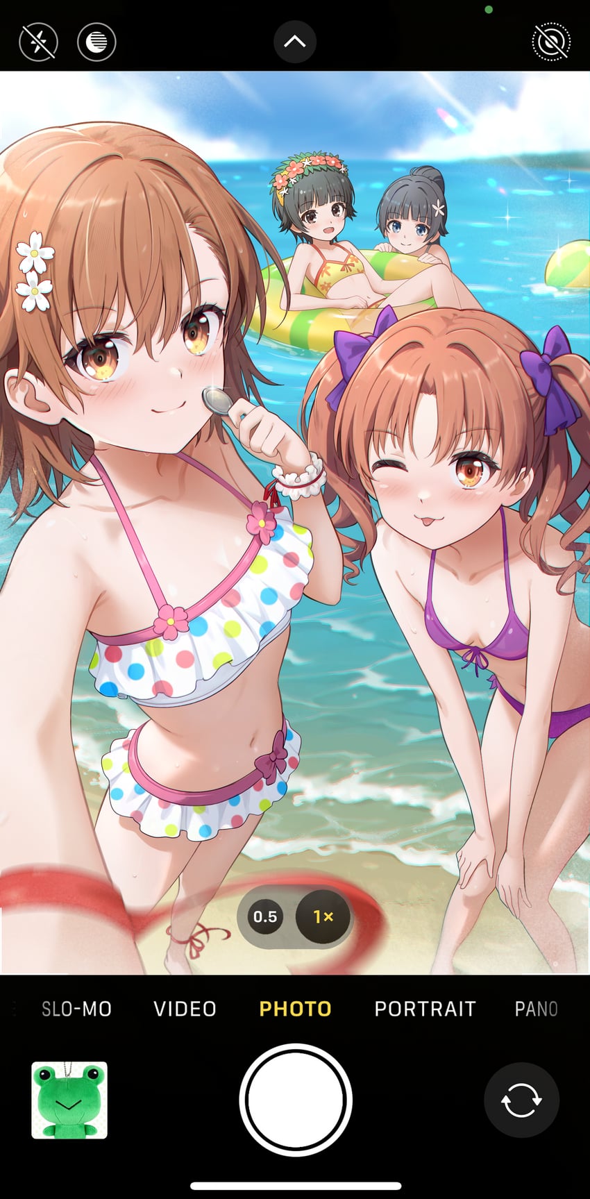 misaka mikoto, shirai kuroko, saten ruiko, uiharu kazari, and gekota (toaru majutsu no index and 1 more) drawn by aviary