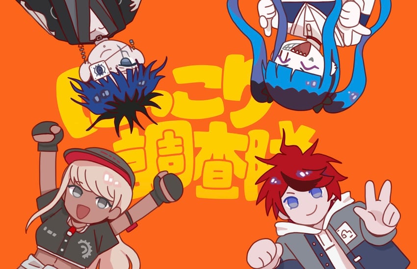 sumino takumi, omokage yugamu, amemiya darumi, and kawana tsubasa (the hundred line -last defense academy- and 1 more) drawn by haro4869