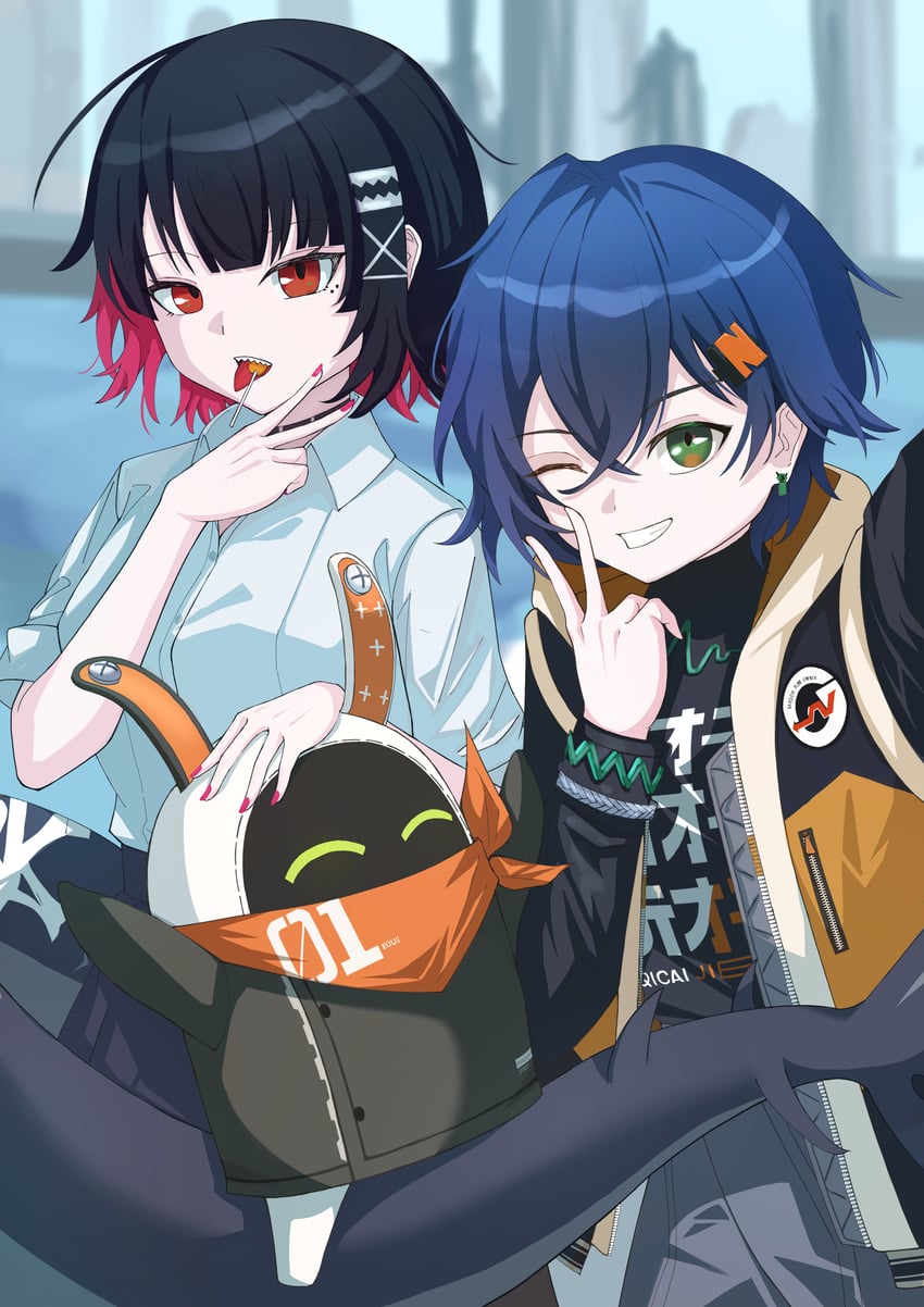 ellen joe, belle, and eous (zenless zone zero) drawn by yu8_92