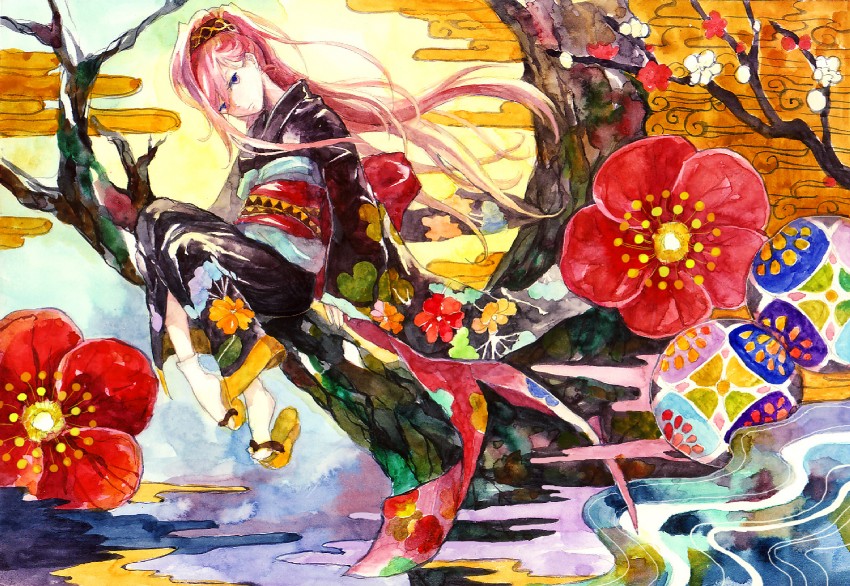 megurine luka and sudou kayo (vocaloid and 2 more) drawn by nayuko