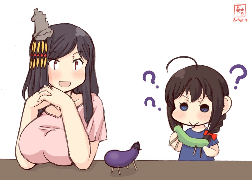 shigure and yamashiro (kantai collection) drawn by kanon_(kurogane_knights)
