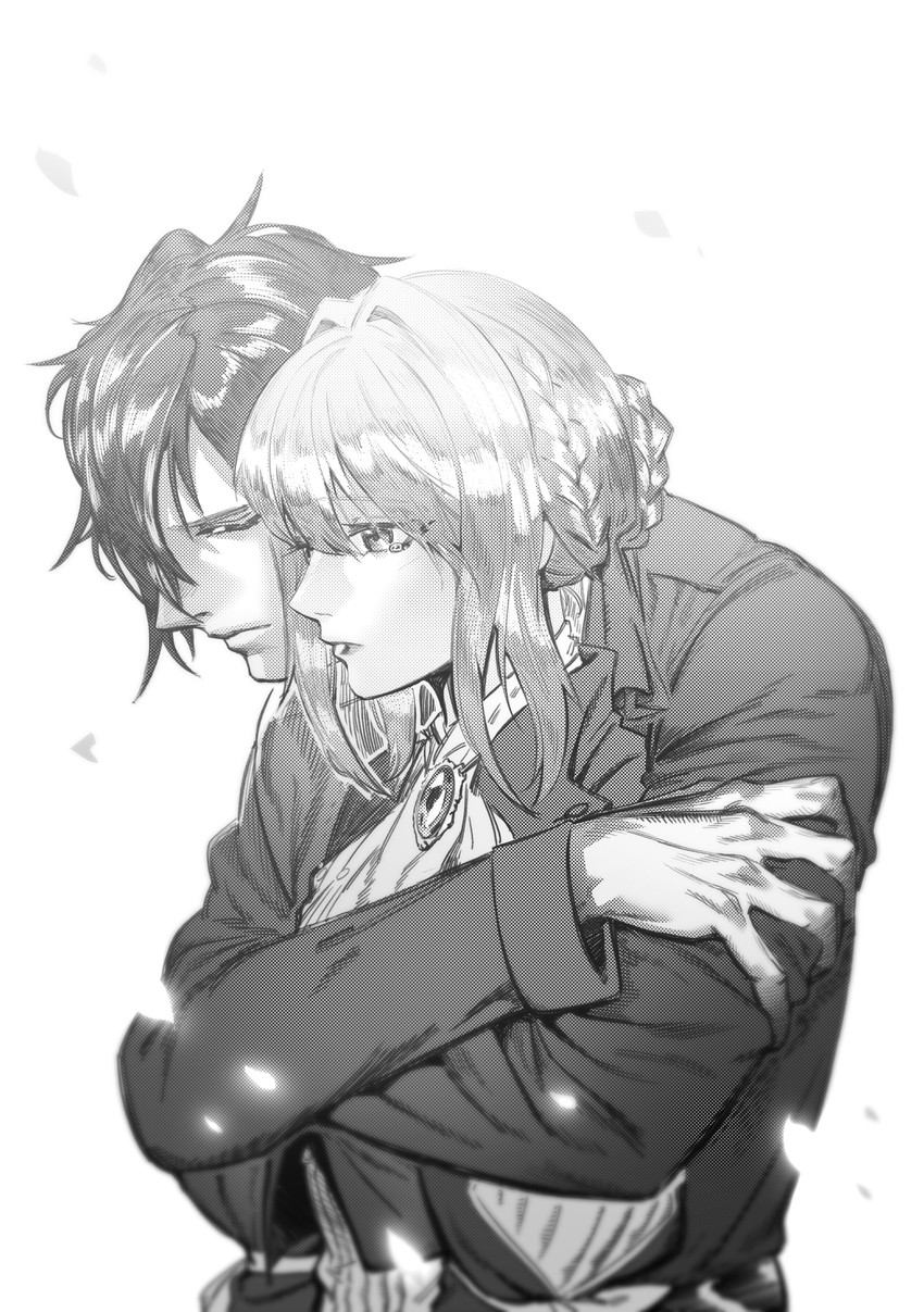 violet evergarden and gilbert bougainvillea (violet evergarden) drawn by shen_shipi_(agil548g6h6)