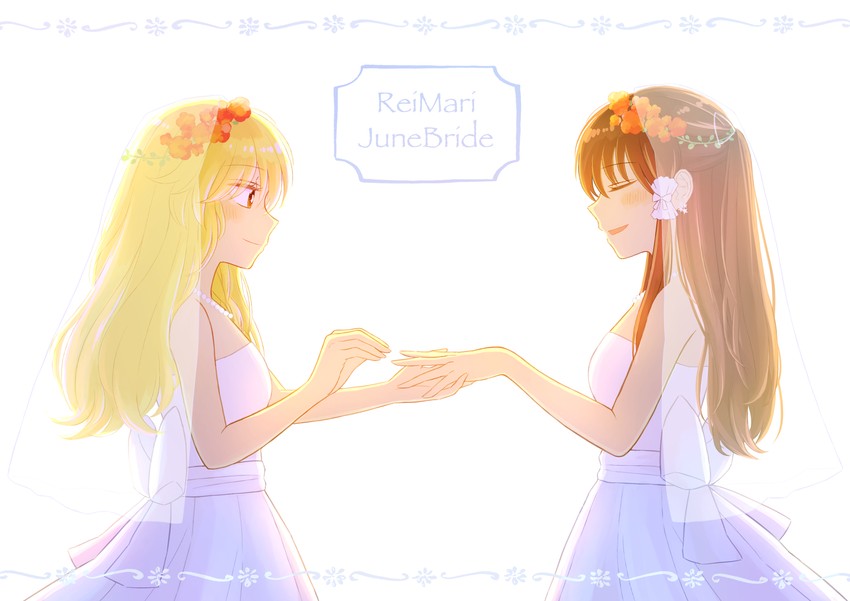 hakurei reimu and kirisame marisa (touhou) drawn by haruki_reimari