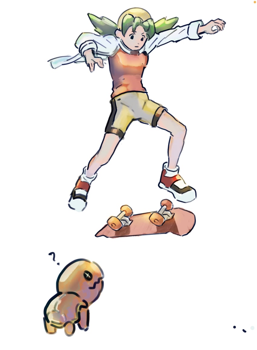 kris and trapinch (pokemon and 1 more) drawn by drawfag