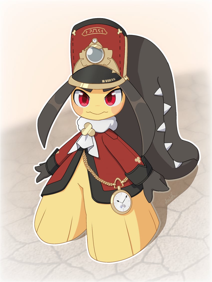 mawile and pom-pom (pokemon and 2 more) drawn by mawaifu