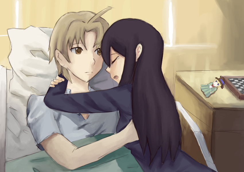 ikezawa hanako and nakai hisao (katawa shoujo) drawn by 00aliengamer00