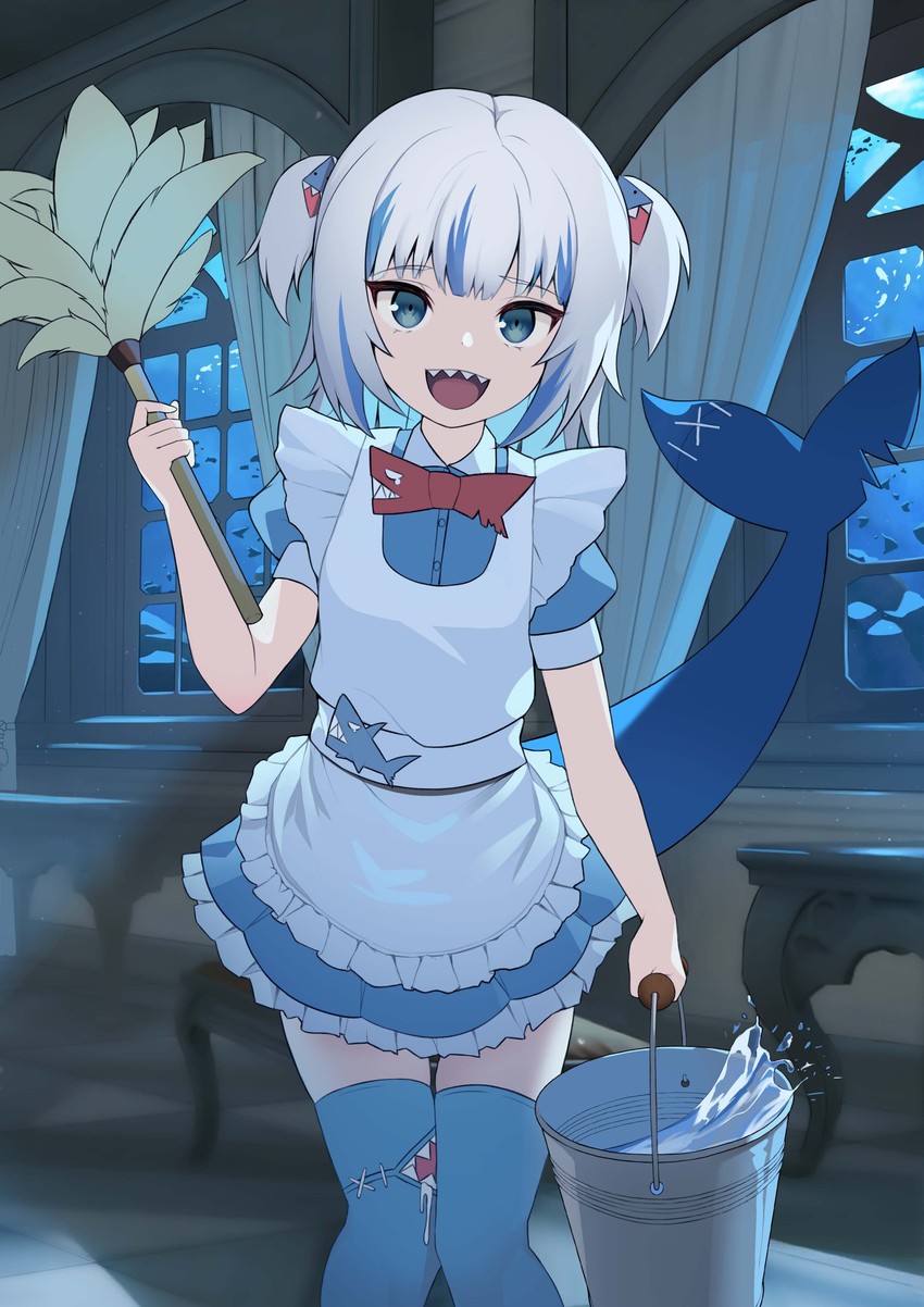 gawr gura (hololive and 1 more) drawn by reflector178
